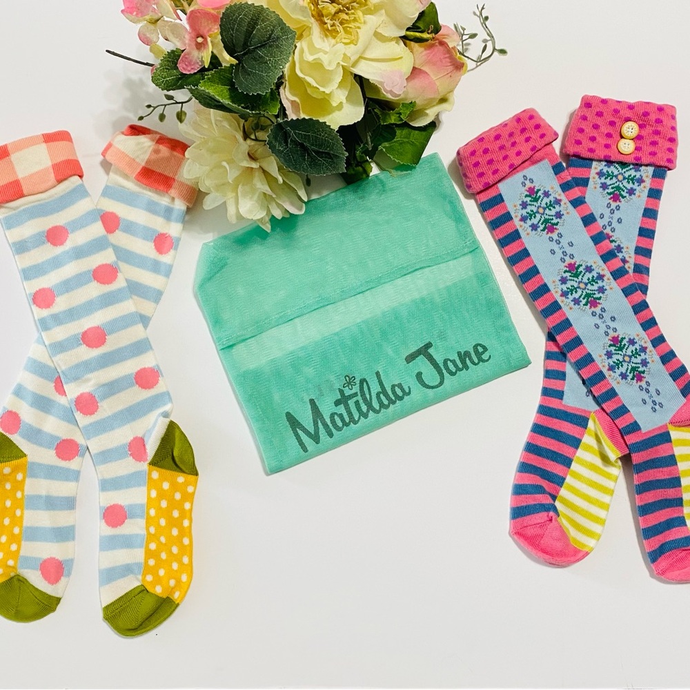 Matilda Jane bundle of adorable and colorful socks.